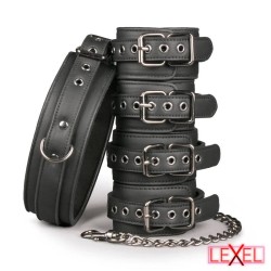 Easytoys Fetish - Bondage Set - Collier Menottes et Chevilles