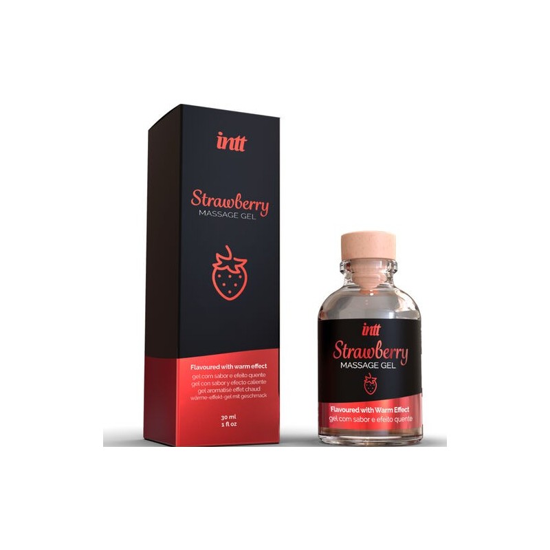 Gel de massage chauffant Fraise Intt
