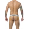 Jockstrap rayures noir orange MOB
