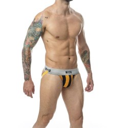 Jockstrap rayures noir orange MOB