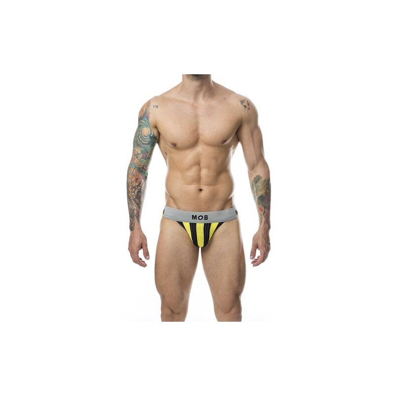Jockstrap rayures noir jaune MOB
