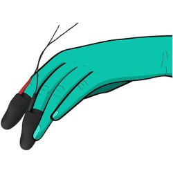 Manchons de doigts electro-Stimulation Electrastim