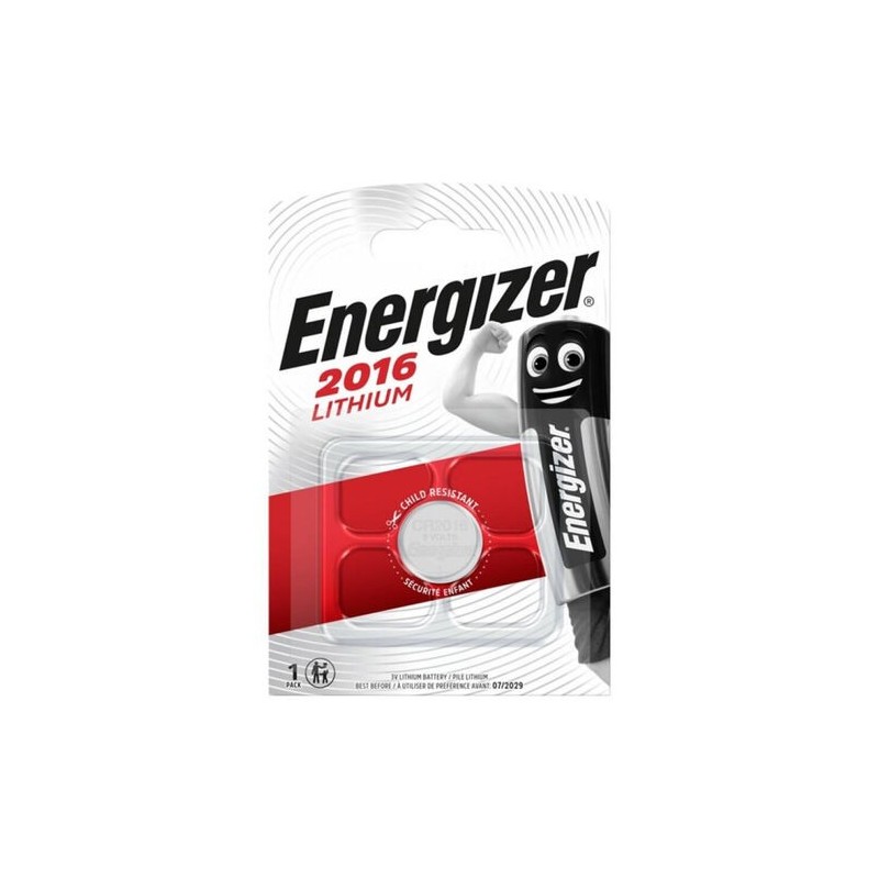 Pile Lithium CR2016 3v Bouton Energizer