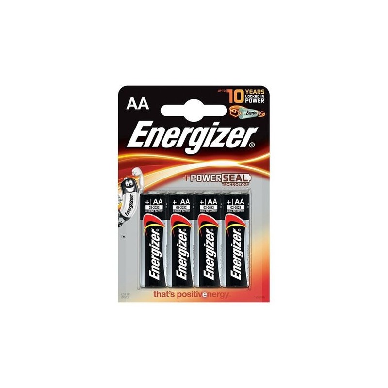 Piles Alcalines AA LR6 x4 Energizer