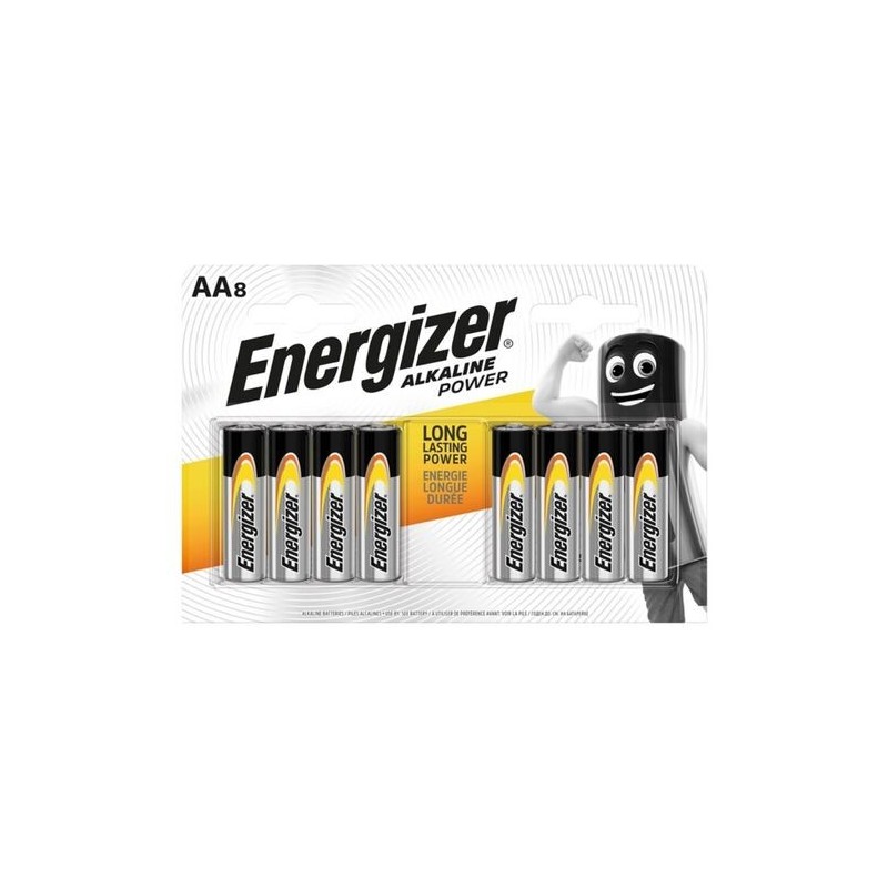 Piles Alcalines AA LR6 x8 Power Energizer