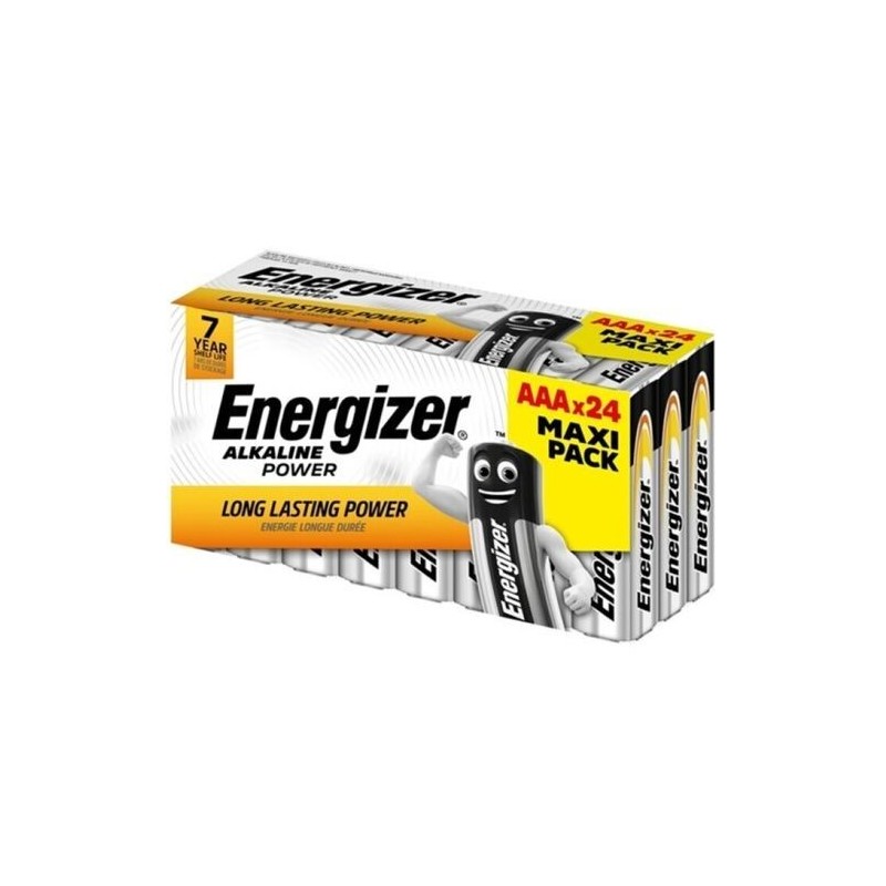 Piles Alcalines AAA LR03 x24 Power Energizer