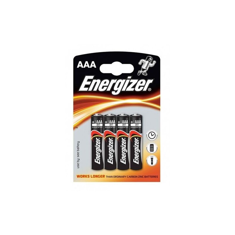Piles Alcalines AAA LR03 x4 Energizer