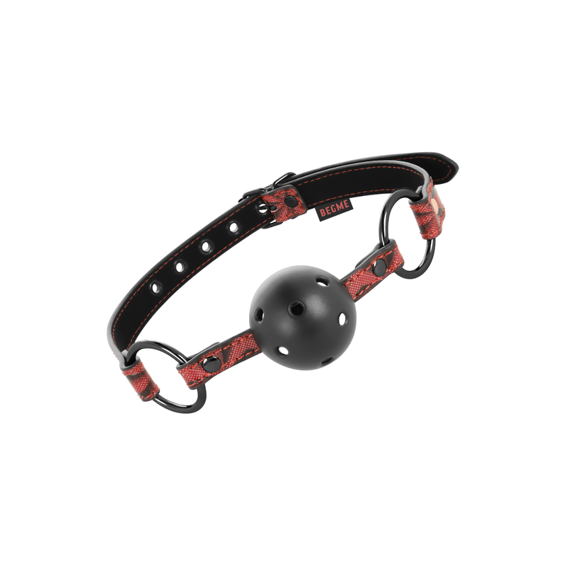 Bâillon en cuir végétalien Edition rouge Begme