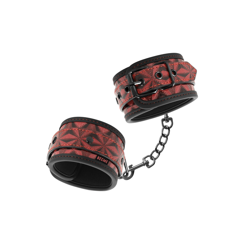 Menottes Chevilles Premium Doublées Edition rouge Begme