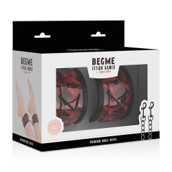 Menottes Chevilles Premium Doublées Edition rouge Begme