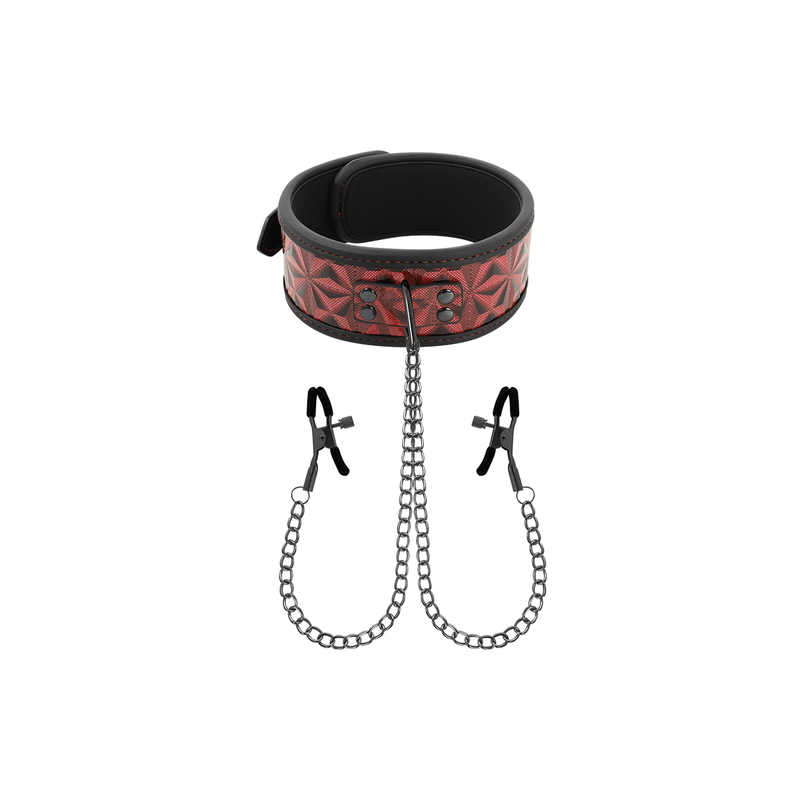 Collier Premium Doublé Edition rouge avec pinces Begme