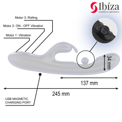 Vibrateur Rabbit avec perle roulante Ibiza