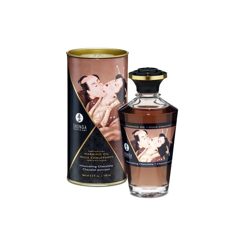 Huile de massage effet chaud chocolat Shunga