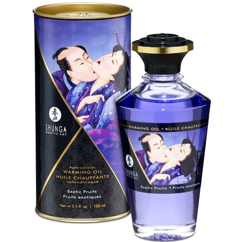 Huile de massage effet chaud fruits exotiques Shunga
