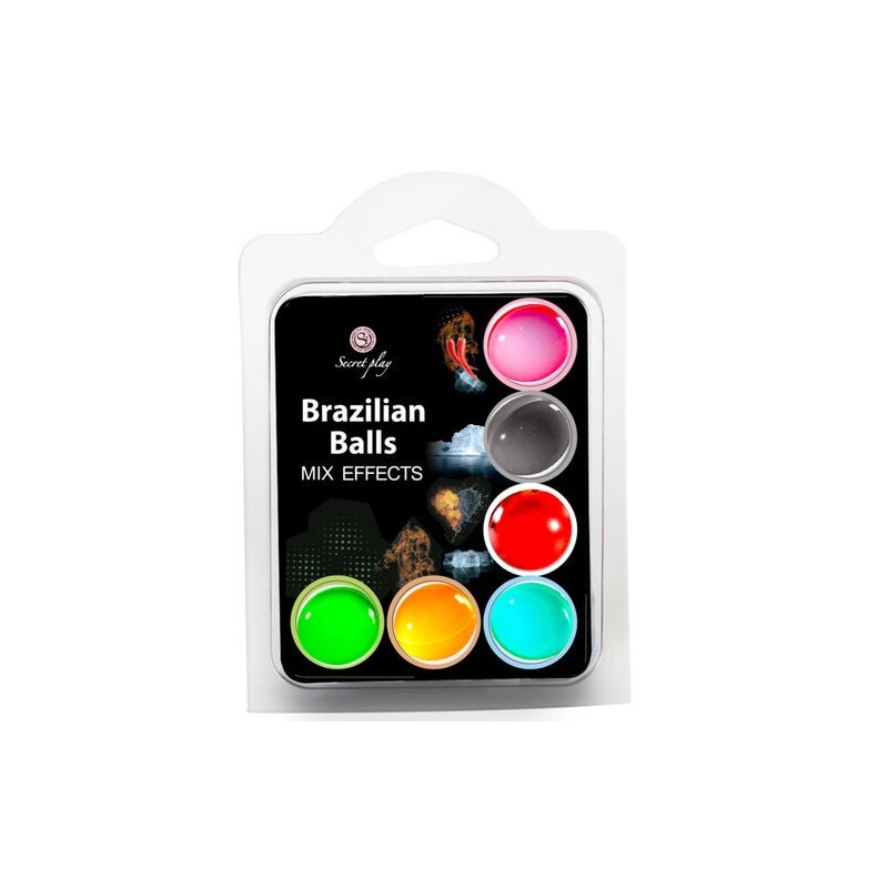 Set de 6 boules brésiliennes effet mix