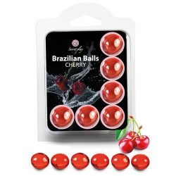 Set de 6 boules brésiliennes cerise
