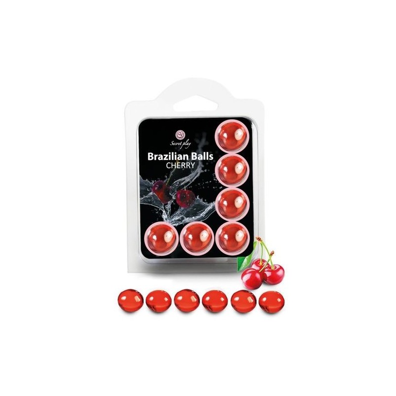 Set de 6 boules brésiliennes cerise