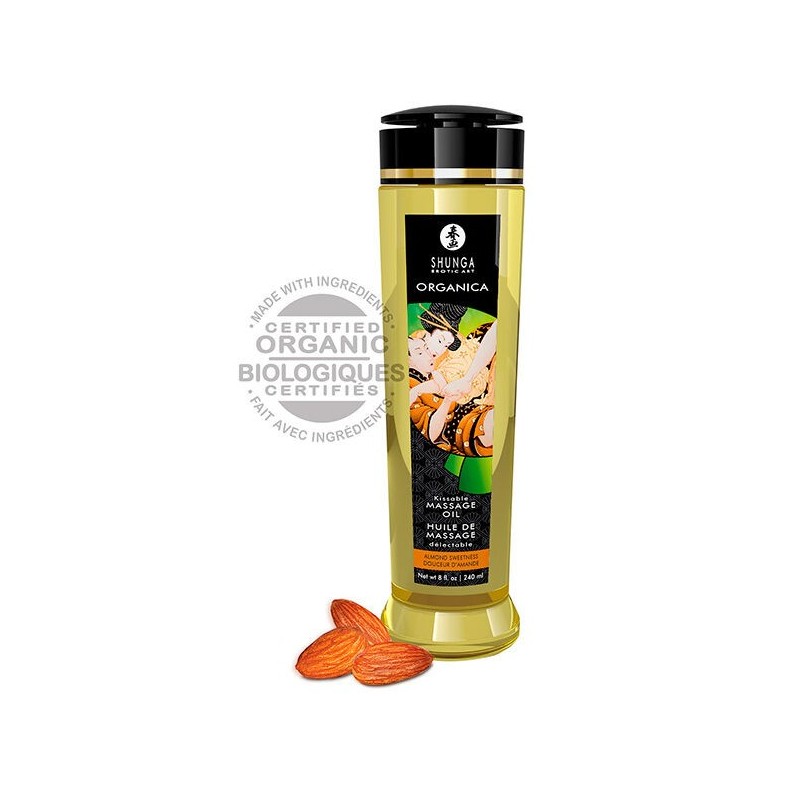 Huile de massage BIO Amandes Shunga
