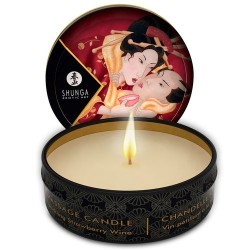 Bougie de massage fraises cava Shunga