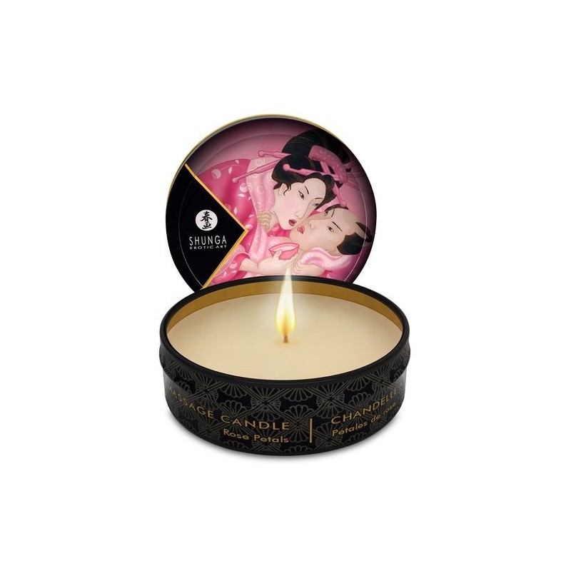 Bougie de massage roses Shunga