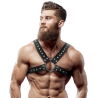 Harnais Cuir Cross-Over avec clous