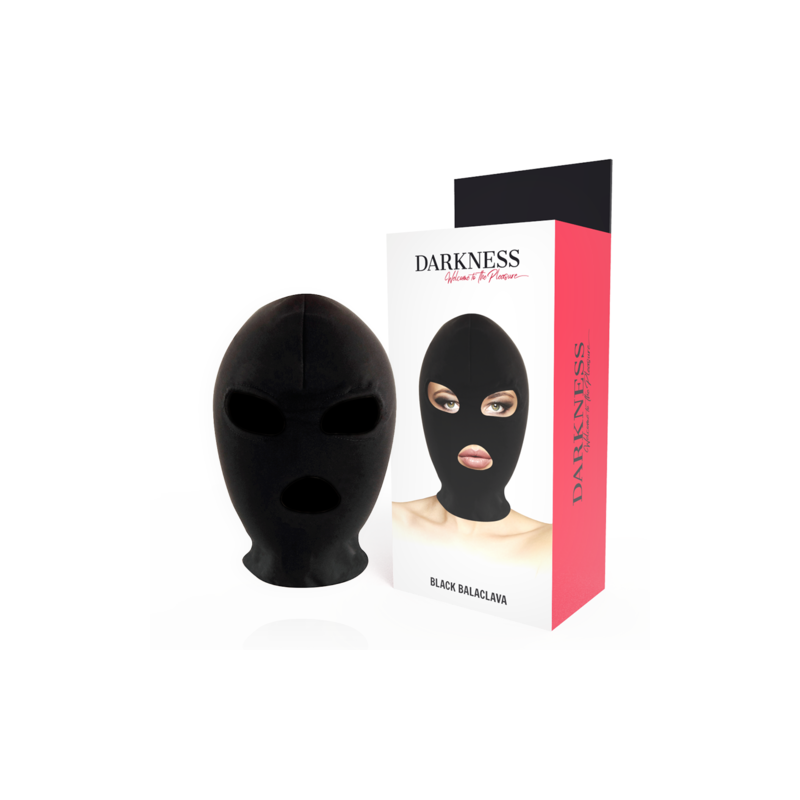 Cagoule de soumission bouche yeux ouverts Darkness