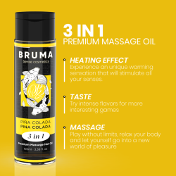 Huile massage effet chaleur Pina Colada Bruma