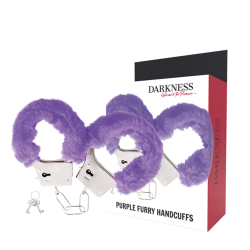 Menottes en métal fourrure lilas Darkness