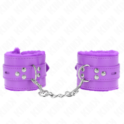 Bracelets violets doublés fourrure Kink