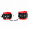 Bracelets lourds doublés de fourrure rouge Kink