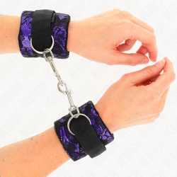 Bracelets nylon avec dentelle violette Kink