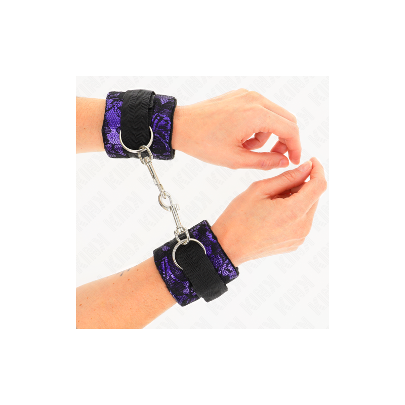 Bracelets nylon avec dentelle violette Kink