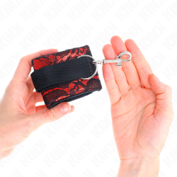 Bracelets nylon avec dentelle rouge Kink