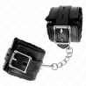 Bracelets noires doublés fourrure Kink