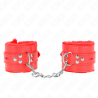 Bracelets rouges doublés fourrure Kink