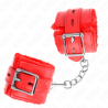 Bracelets rouges doublés fourrure Kink