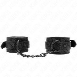 Bracelets cuir noir avec dentelle Kink