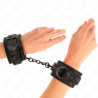 Bracelets cuir noir avec dentelle Kink