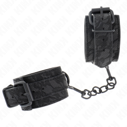 Bracelets cuir noir avec dentelle Kink