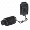 Bracelets cuir noir avec dentelle Kink
