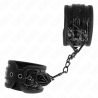 Bracelets cuir noir motif brillants Kink