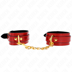 Bracelets rouges Joanna Angel chaine dorée Kink