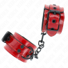 Bracelets cuir rouge foncé Kink