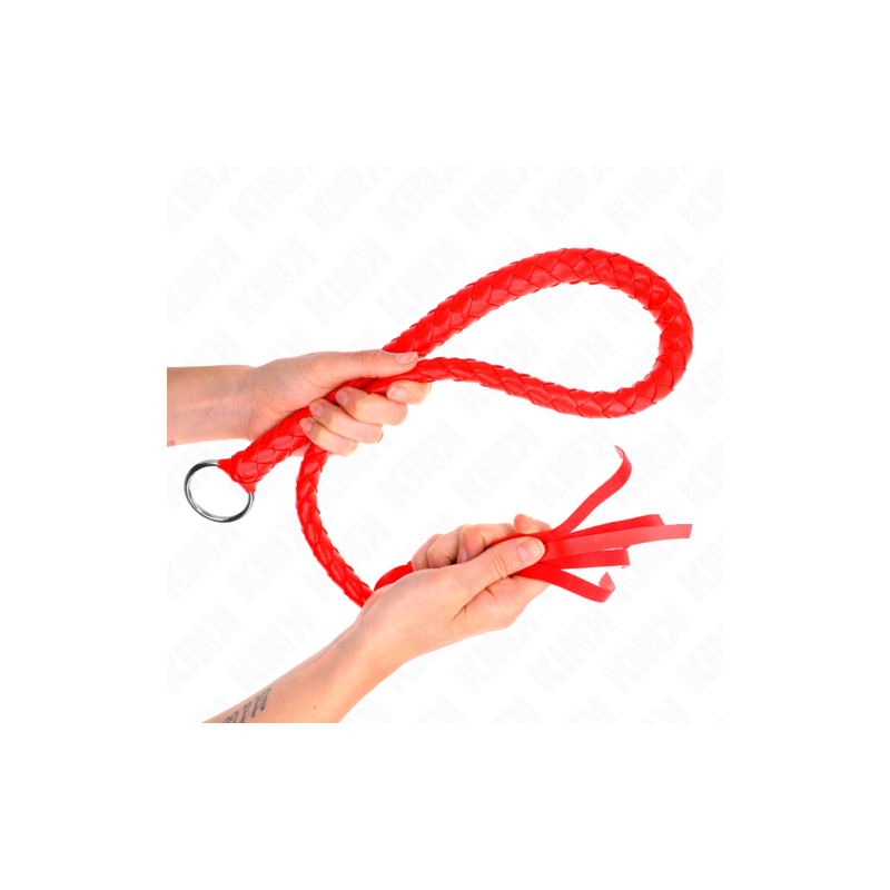 Fouet rouge structuré 65 cm Kink