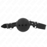 Bâillon boule noire en silicone kink