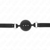 Bâillon boule noire en silicone kink