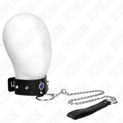 Collier avec diamant bleu et laisse kink