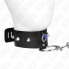 Collier avec diamant bleu et laisse kink