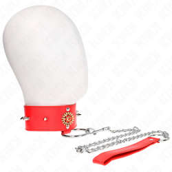 Collier rouge avec diamant et laisse Kink