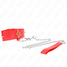 Collier rouge avec diamant et laisse Kink